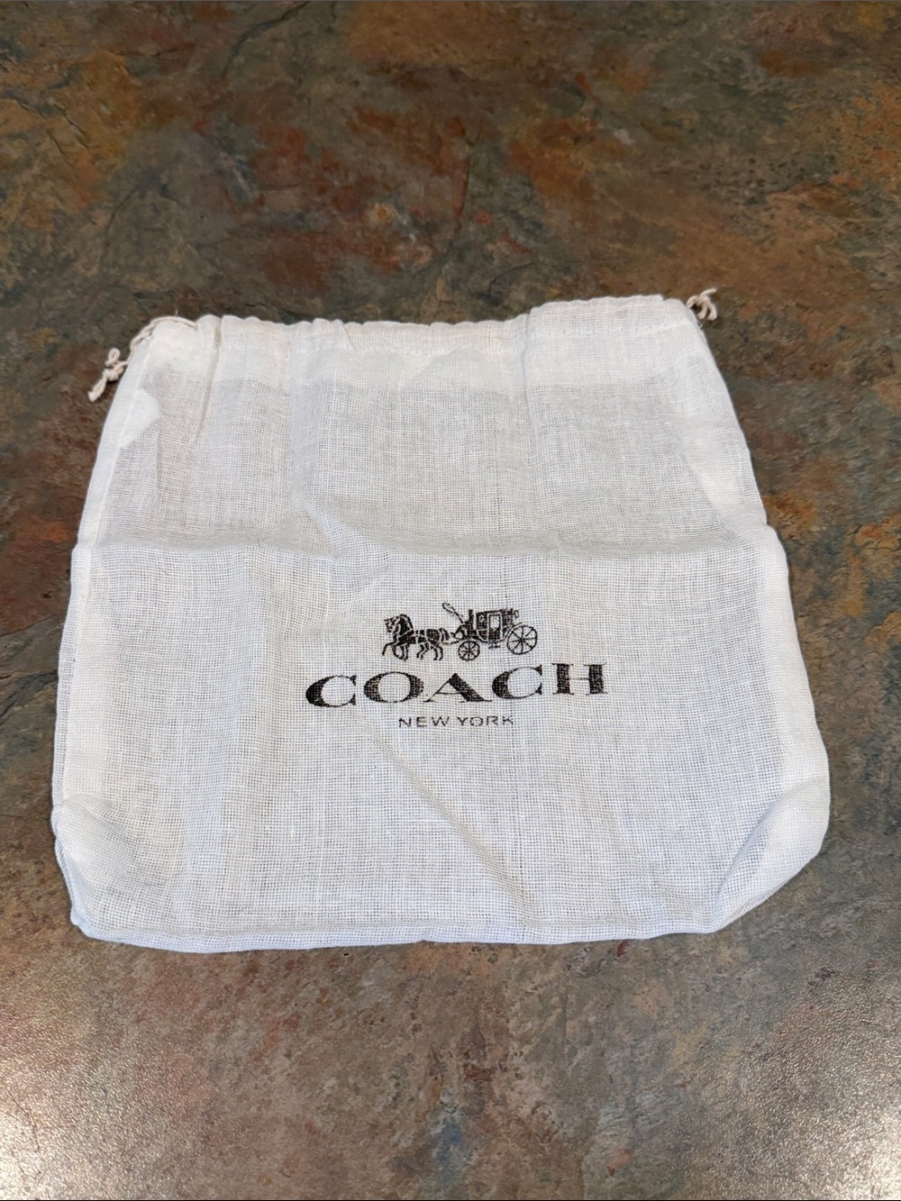 Coach 8x7.5 in White Dust Bag EUC